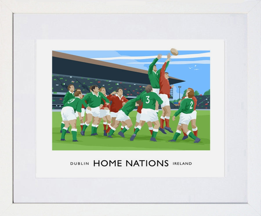 Sport - Home Nations Ireland v Wales Frame White 40x30 With Mount