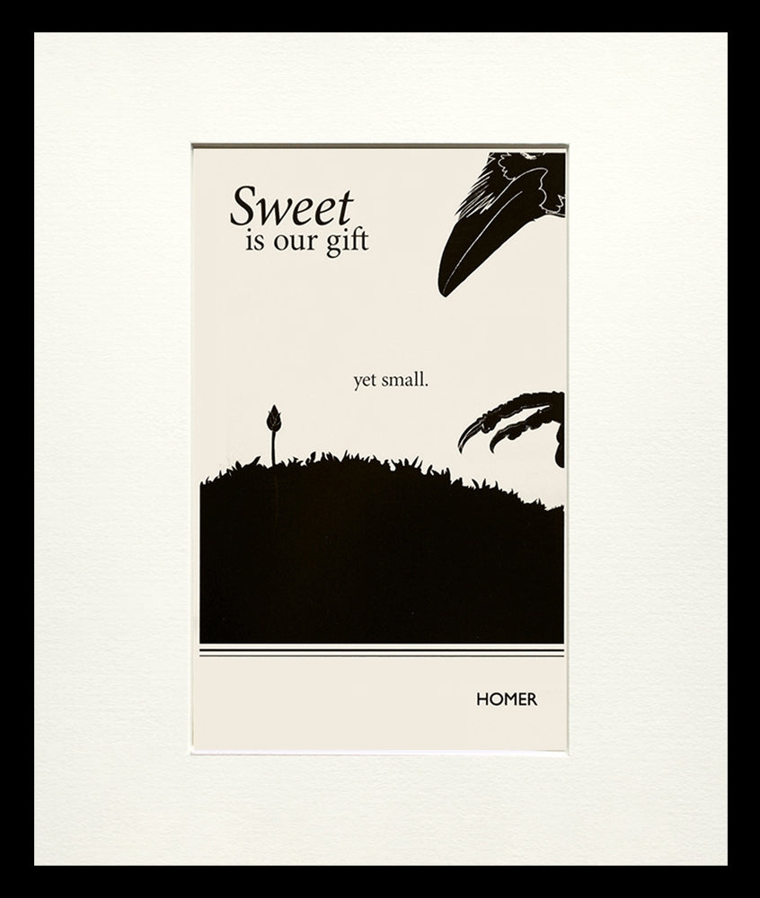 Postcard - Homer - Small Flat Black Frame