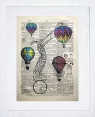Hot Air Balloons Over Nuala With The Hula White Frame