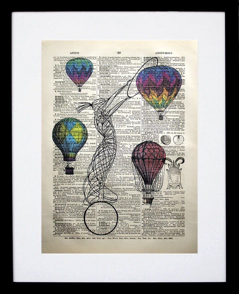 Hot Air Balloons Over Nuala With The Hula Black Frame