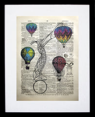 Hot Air Balloons Over Nuala With The Hula Black Frame
