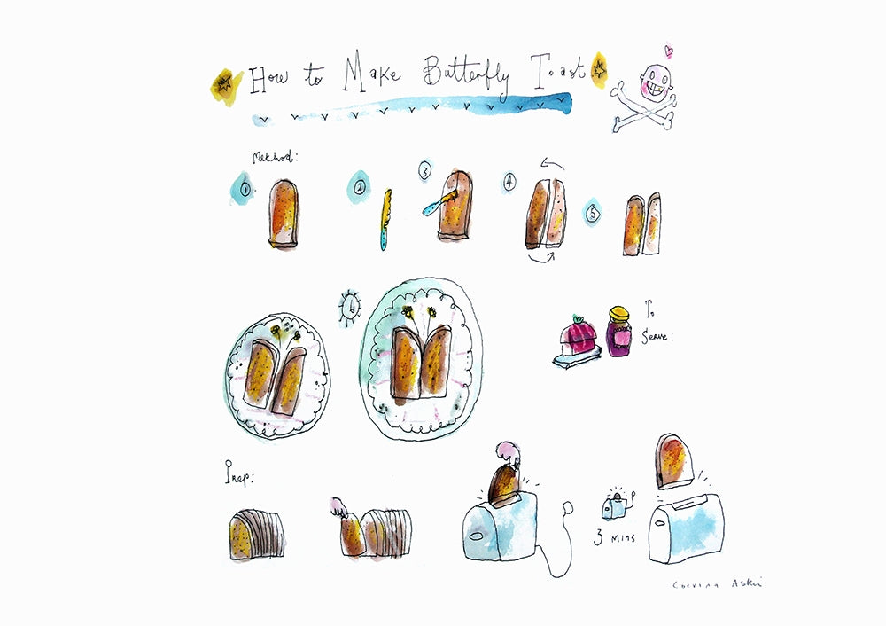 Butterfly Toast Unframed