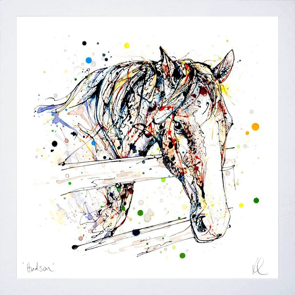 Print Open Edition Animals - Hudson-30 x 30-White Box Frame (No Mount)