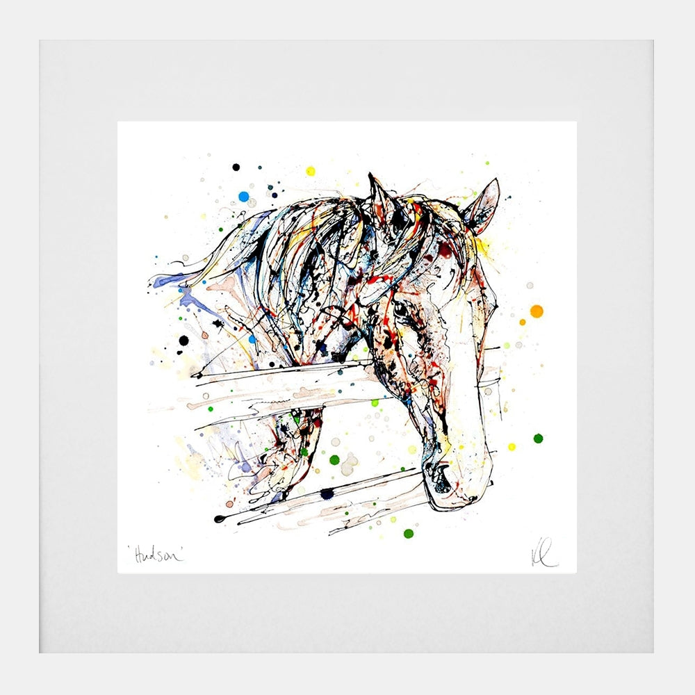 Print Open Edition Animals - Hudson-30 x 30-White Box Frame (With Mount)