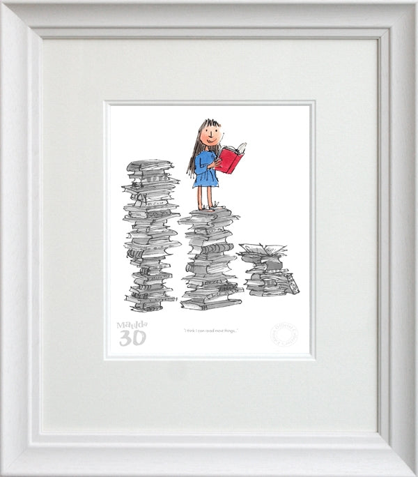 Roald Dahl Matilda 30th Anniversary - I Think I Can Read Most Things Framed