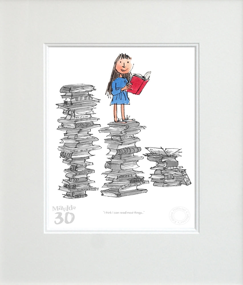 Roald Dahl Matilda 30th Anniversary - I Think I Can Read Most Things Unframed
