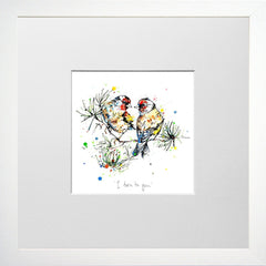 Print Open Edition Animals - I Turn To You-12 x 12-Small Flat White Frame