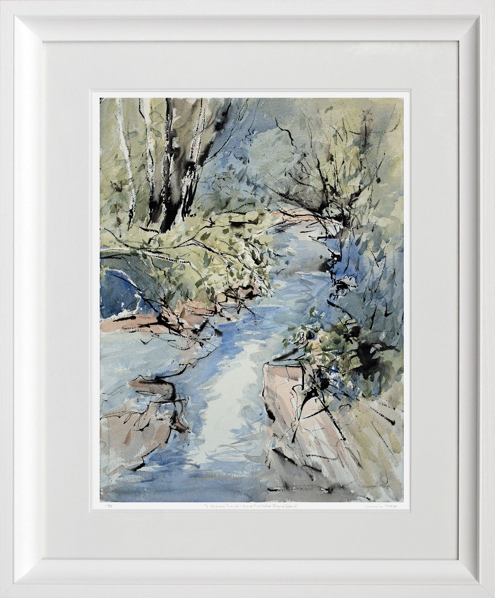 Print - I Know A Bank Where The Wild Thyme Grows Chunky White Frame