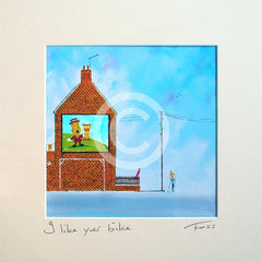 Print - I Like Your Bike Two-15 x 15-Unframed
