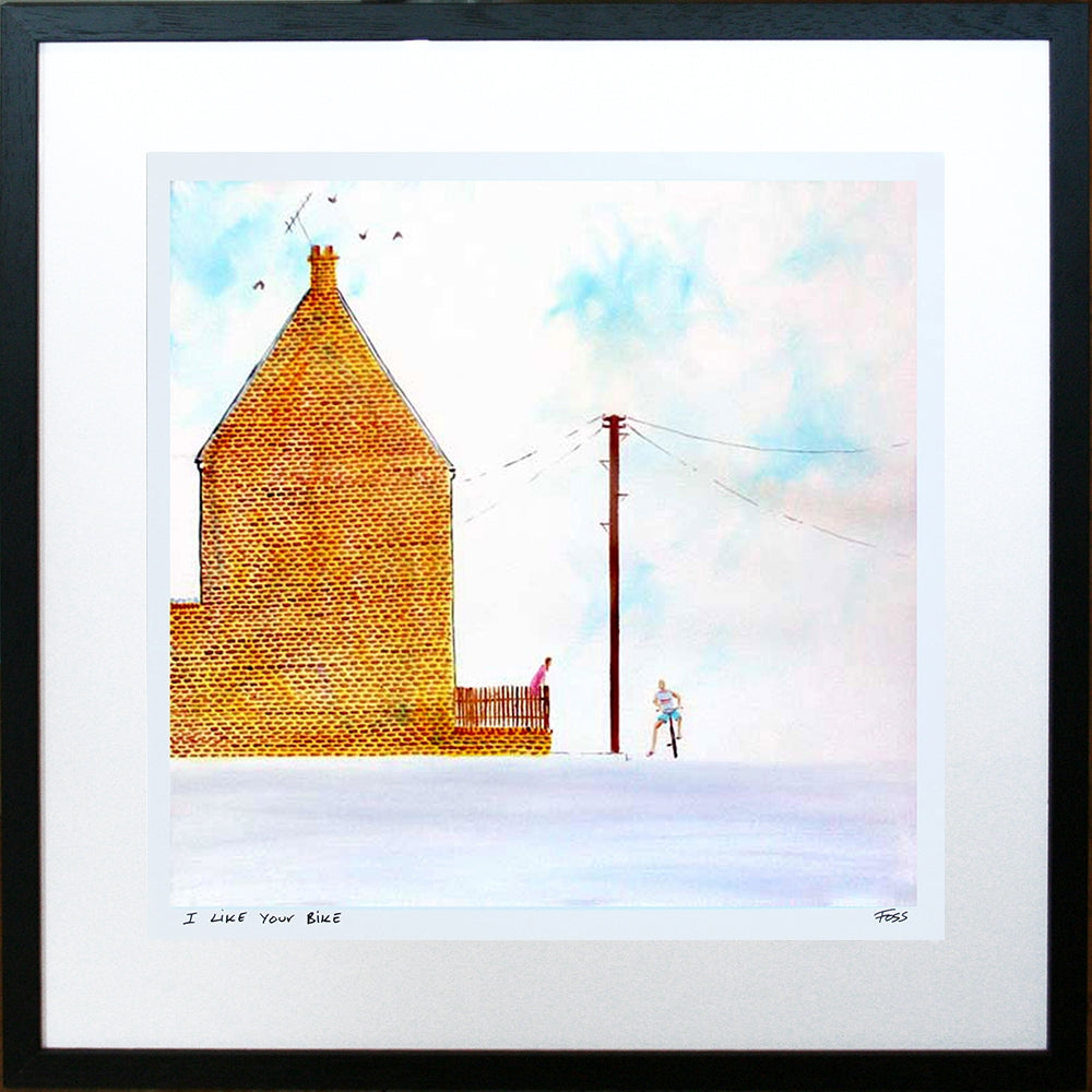 I Like Your Bike Framed 40 x 40