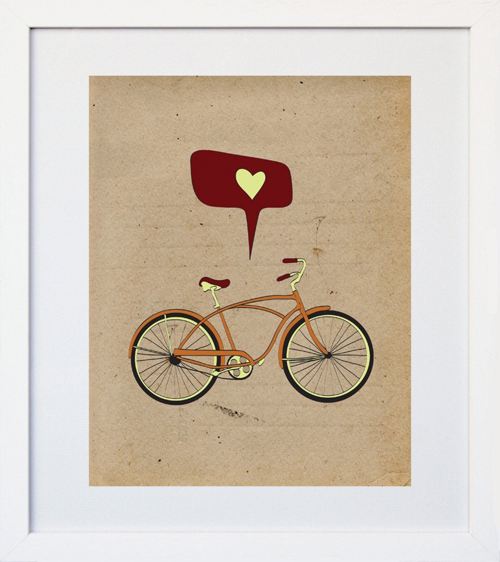 I Love to Ride White Frame