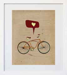 I Love to Ride White Frame