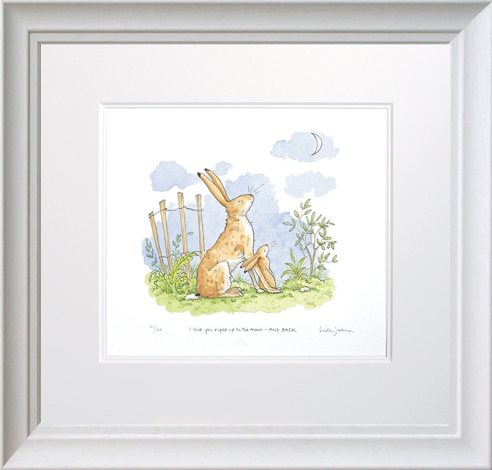 Print - I Love You Right Up To The Moon - AND BACK One Framed