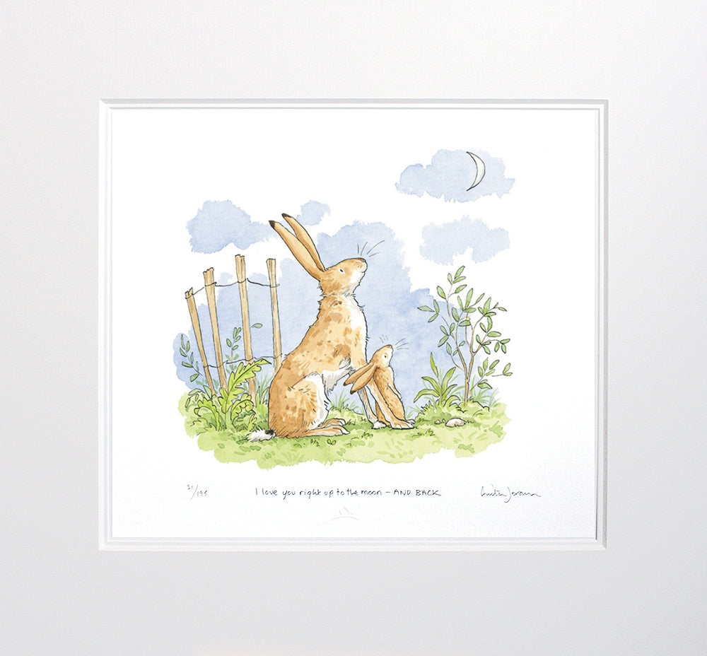 Print - I Love You Right Up To The Moon - AND BACK One Unframed