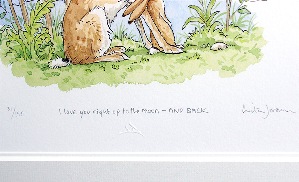 Signed Print - I Love You Right Up To The Moon AND BACK No:2