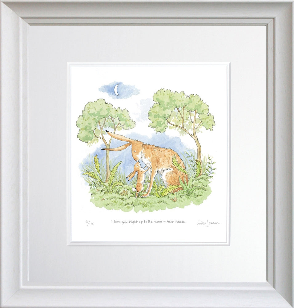 Signed Print - I Love You Right Up To The Moon AND BACK Three - Framed