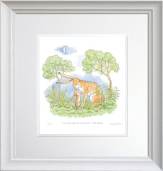 Signed Print - I Love You Right Up To The Moon AND BACK Three - Framed