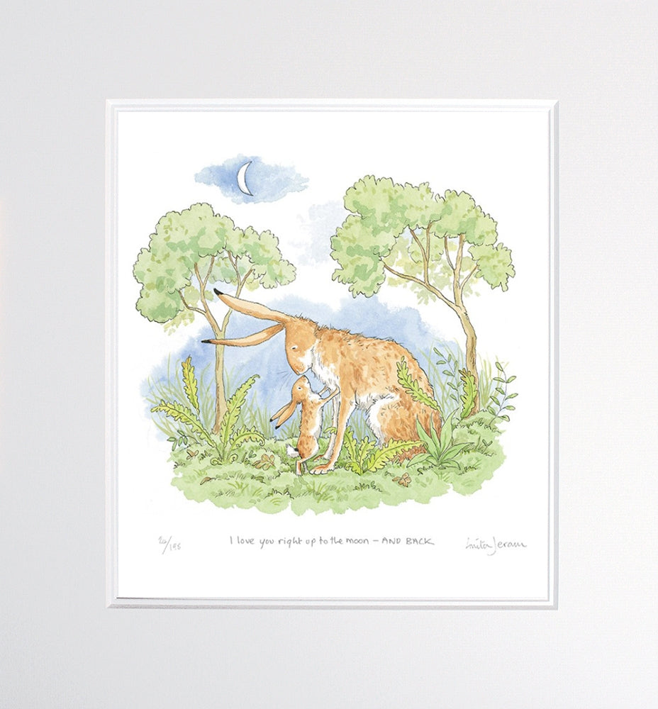 Signed Print - I Love You Right Up To The Moon AND BACK Three - Unframed