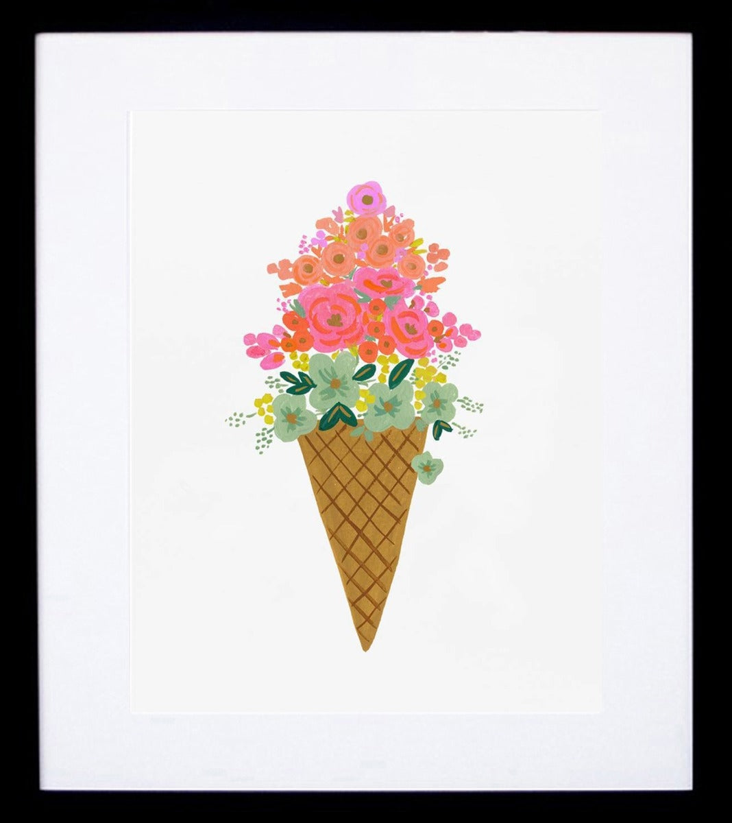 Ice Cream Cone Framed