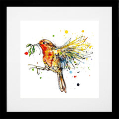 Print Open Edition Floral - I'm Home-30 x 30-Black Box Frame (With Mount)