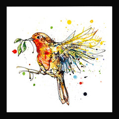 Print Open Edition Floral - I'm Home-30 x 30-Black Box Frame (No Mount)