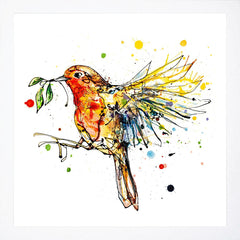 Print Open Edition Floral - I'm Home-30 x 30-White Box Frame (No Mount)