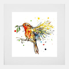 Print Open Edition Floral - I'm Home-30 x 30-White Box Frame (With Mount)