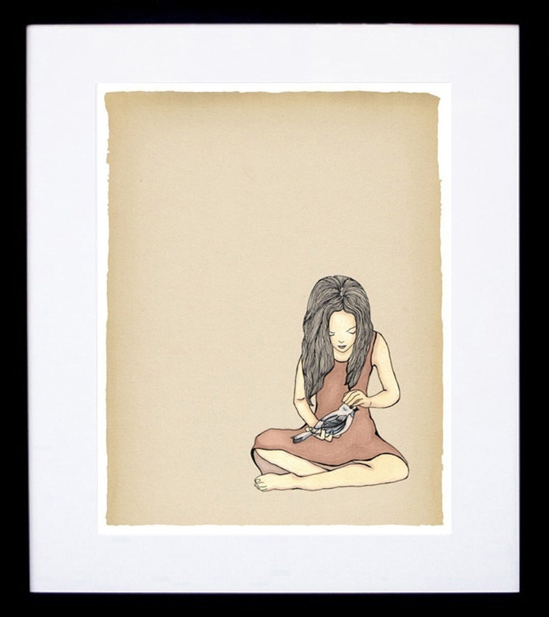 In Safe Hands (Red Version) Framed