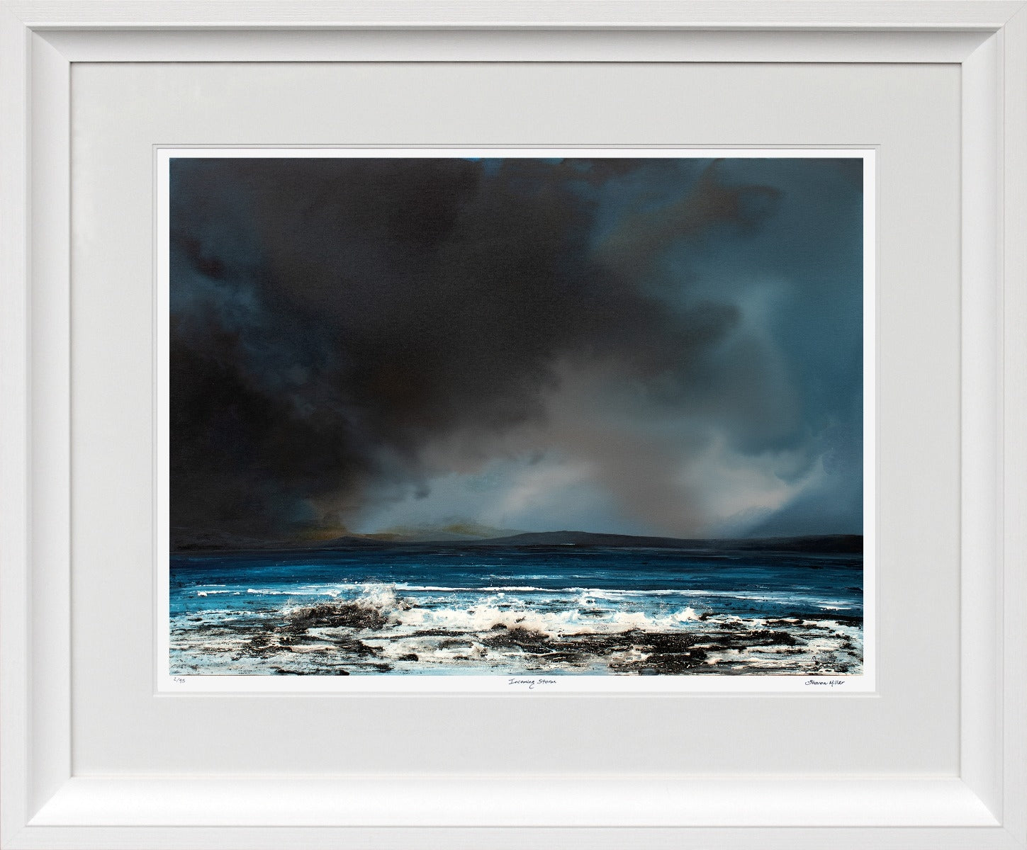 Print - Incoming Storm Chunky White Frame