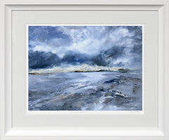 Print - Incoming Tide, Ballywalter Chunky White Frame