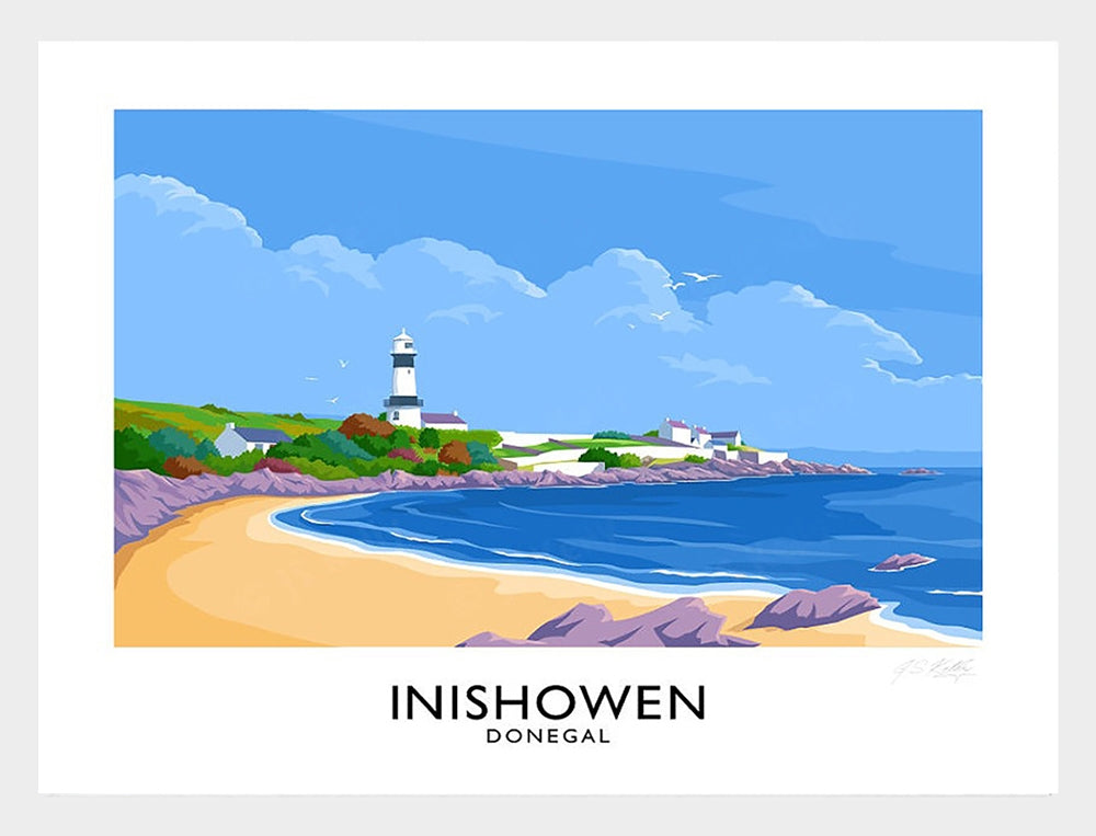 Co Donegal - Inishowen-40 x 30-White Box Frame (No Mount)
