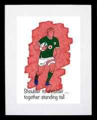 Ireland Rugby Player Black Frame