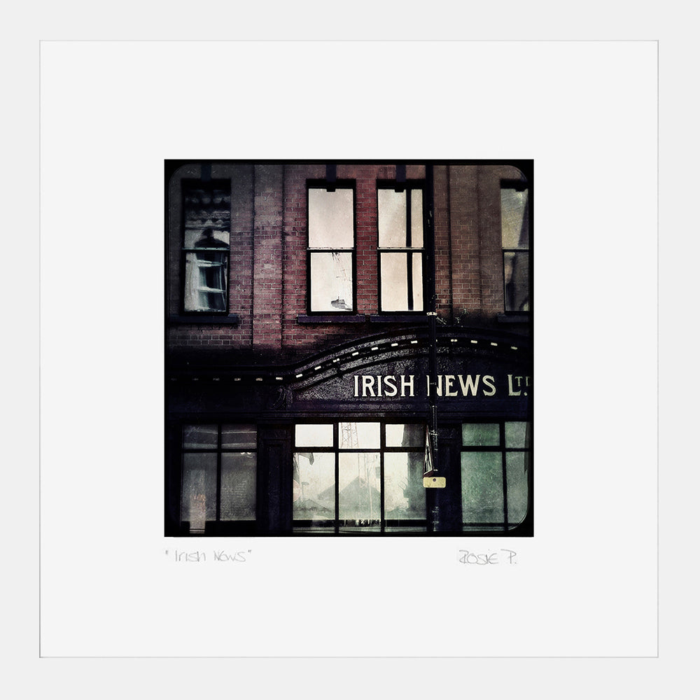 Belfast - Irish News White Frame (No Mount)