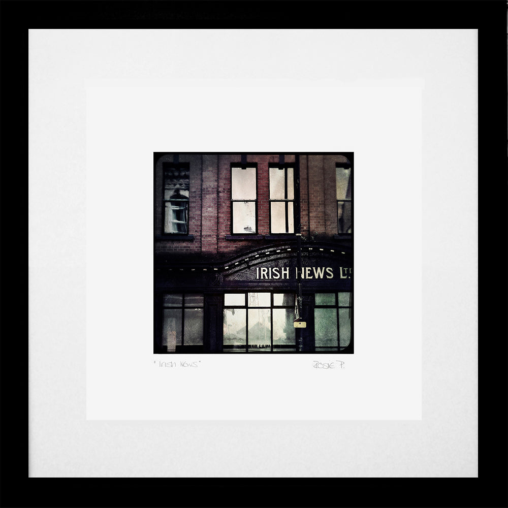 Belfast - Irish News Black Frame (With Mount)