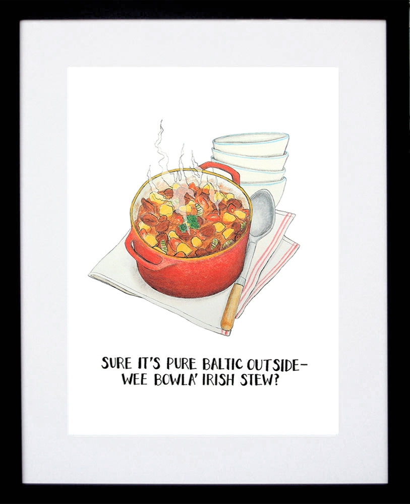 Irish Stew 21 x 29.5 Frame Black