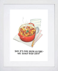 Food - Irish Stew-21 x 29.5 -White Box Frame