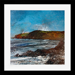 Print - Island Magee Coastline - Black Box Frame