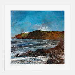 Print - Island Magee Coastline - White Box Frame