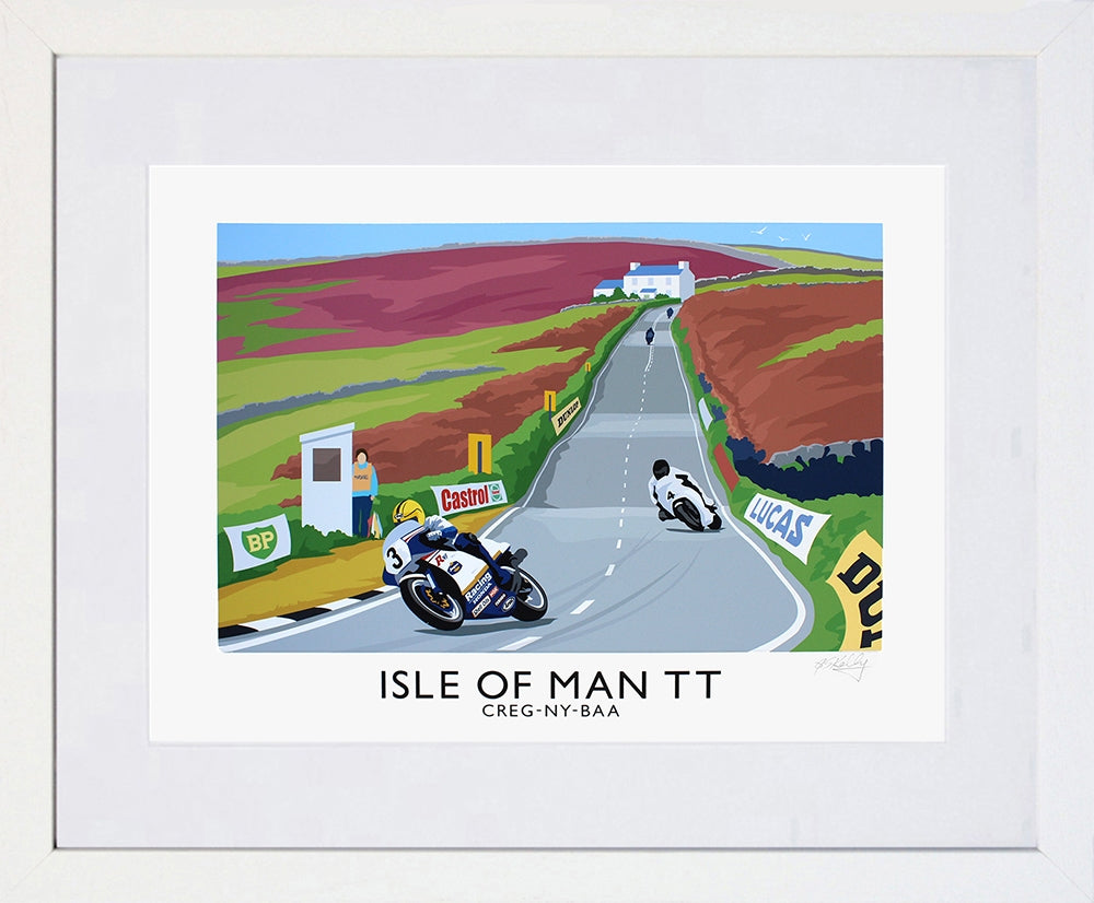 Sport - Isle of Man Creg-Ny-Baa-30 x 40-White Box Frame (With Mount)