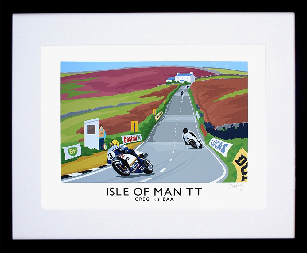 Sport - Isle of Man Creg-Ny-Baa-30 x 40-Black Box Frame (With Mount)