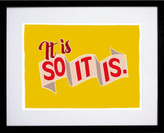 Northern Irish Slang - It Is So It Is Black Frame