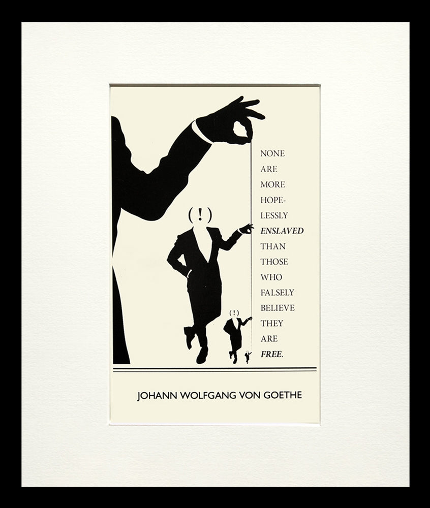 Postcard - Johann Wolfgang Von Goethe - Small Flat Black Frame