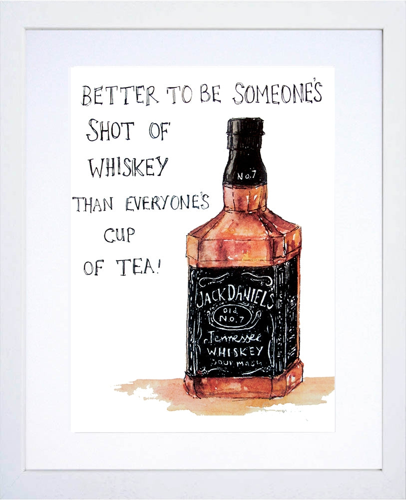 Drinks Whiskey - Jack Daniels White Frame
