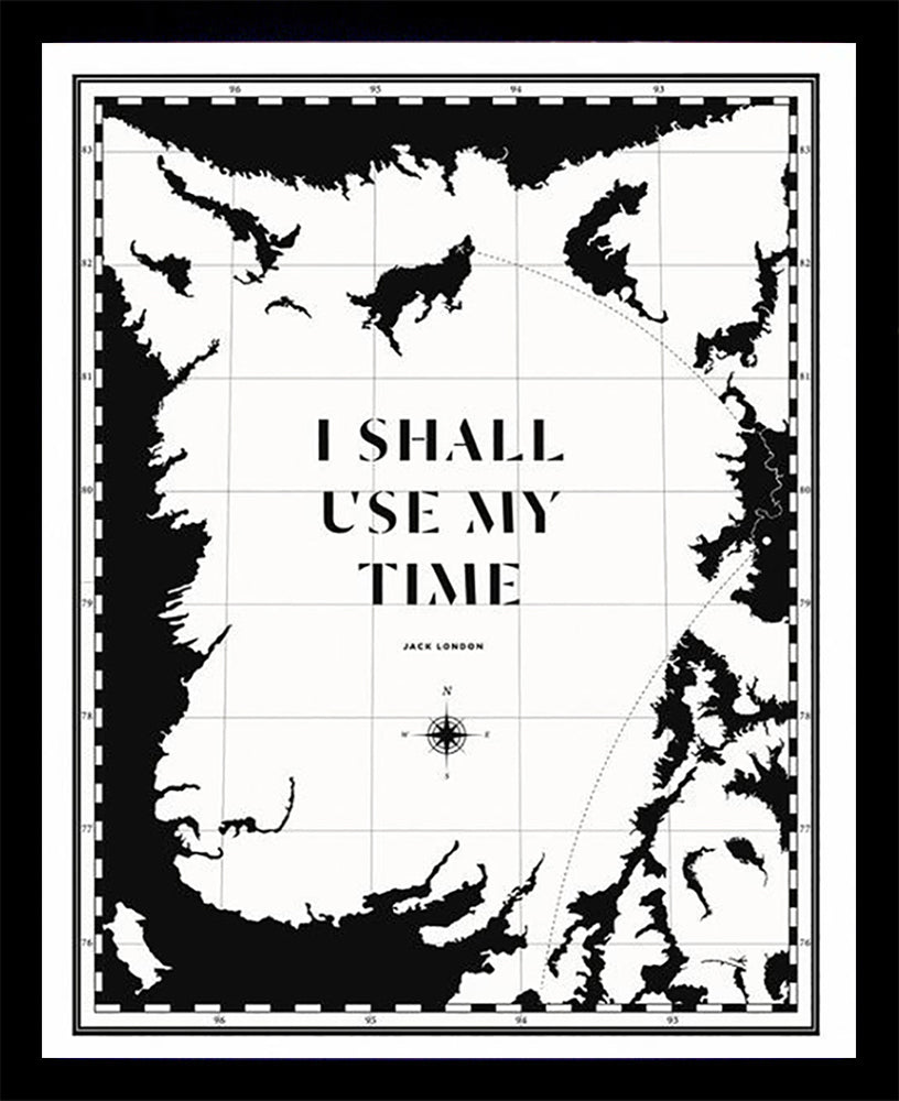Jack London - Time-28 x 35.5-Black Box Frame