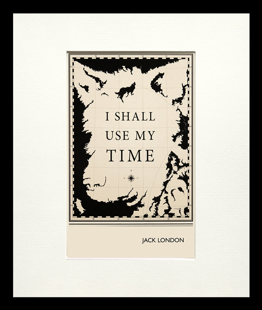 Postcard - Jack London-Available In One Size Only-Small Flat Black Frame