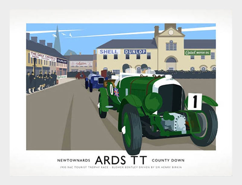 Sport - Ards TT 1930 Bentley Frame White 40x30 No Mount