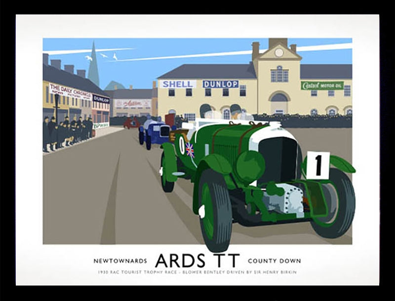 Sport - Ards TT 1930 Bentley Frame Black 40x30 No Mount