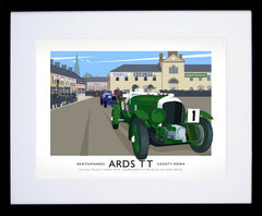 Sport - Ards TT 1930 Bentley Frame Black 40x30 With Mount