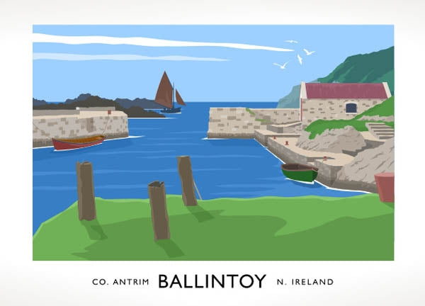 Co Antrim - Ballintoy Harbour Unframed 70x50