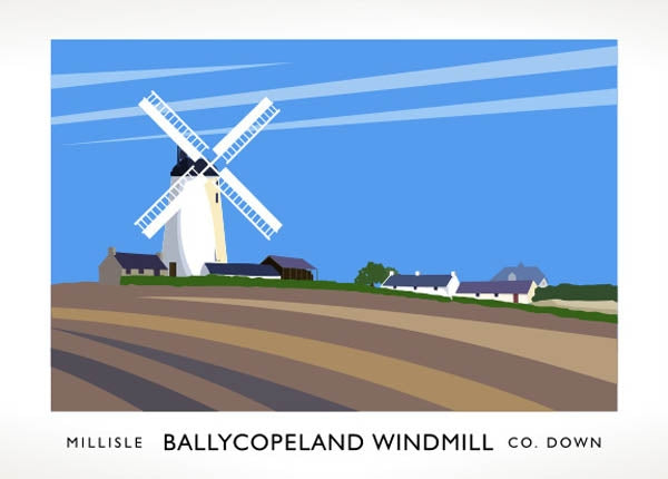 Co Down - Ballycopeland Windmill Unframed 40x30